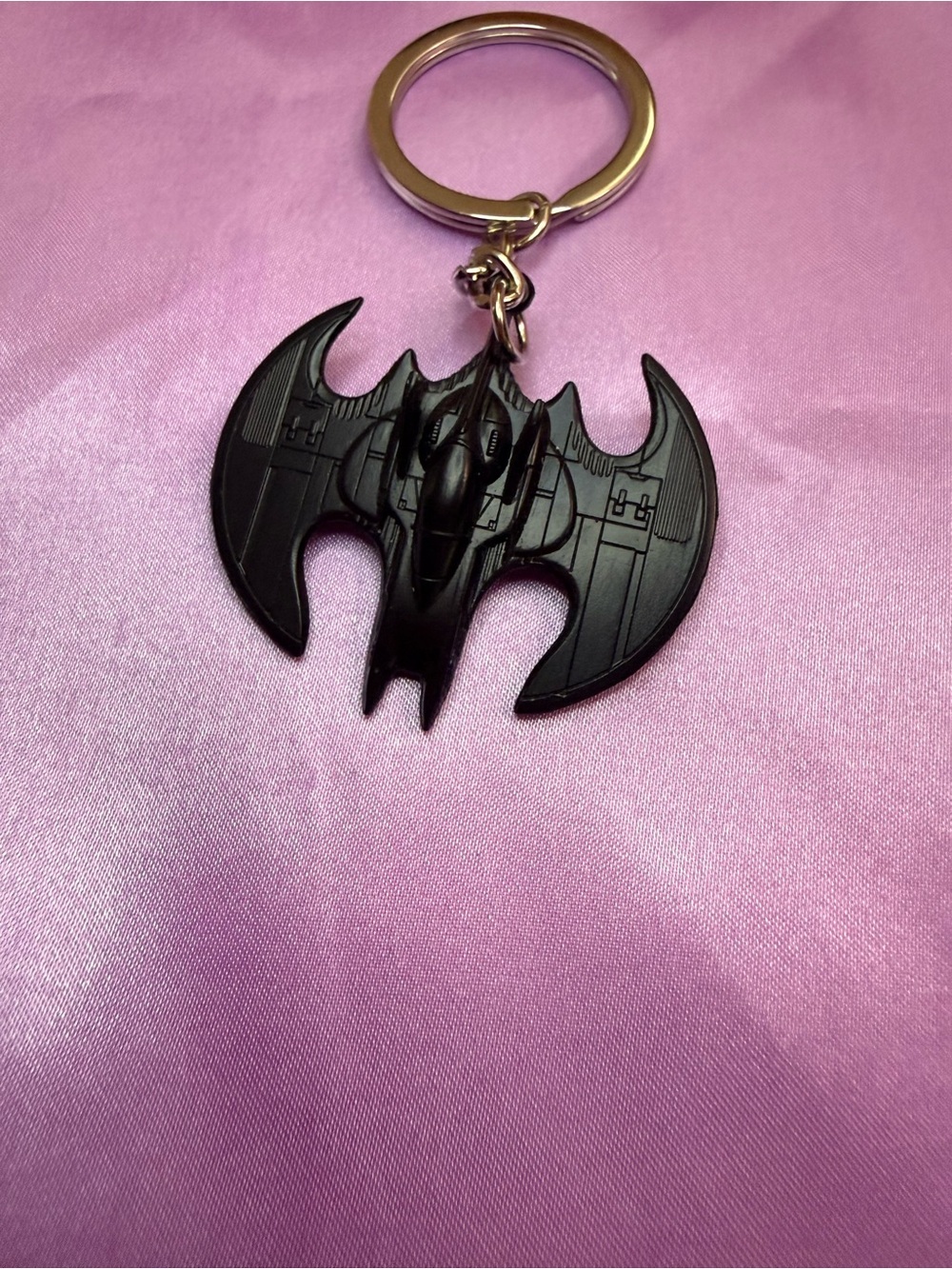 Black Batwing Keychain Charm - Batman Jet